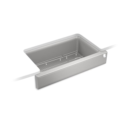 Kohler Cairn Undermount Single-Bowl Farmhouse Kitchen Sink With Short Apron 25784-CM4